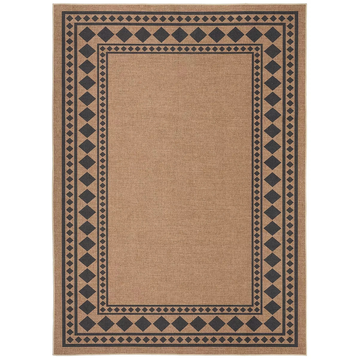 8'x10' Area Rugs Modern Bordered Rug Easy Jute Rug Non-Slip Low Pile Indoor Outdoor Rugs for Livi... | Target