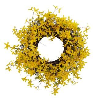 26" Yellow Forsythia Wreath by Ashland® | Michaels Stores