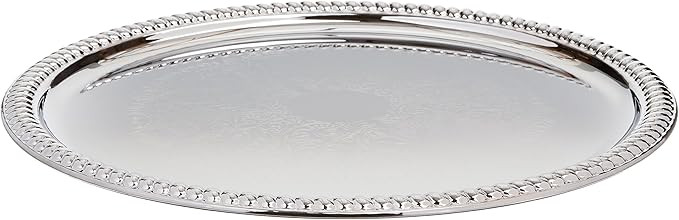 Winco CMT-14 Round Tray, 14-Inch, Chrome,Medium | Amazon (US)