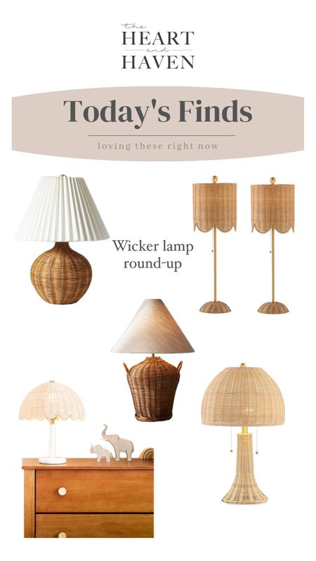 Wicker lamps I am loving at all different price points.  
