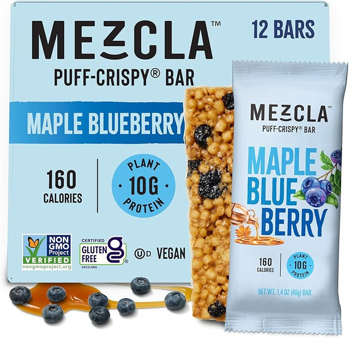 Mezcla Puff Crispy Protein Bars, Gluten Free & Vegan Protein Bars, 10g Protein, Alt for Crispy Ri... | Amazon (US)