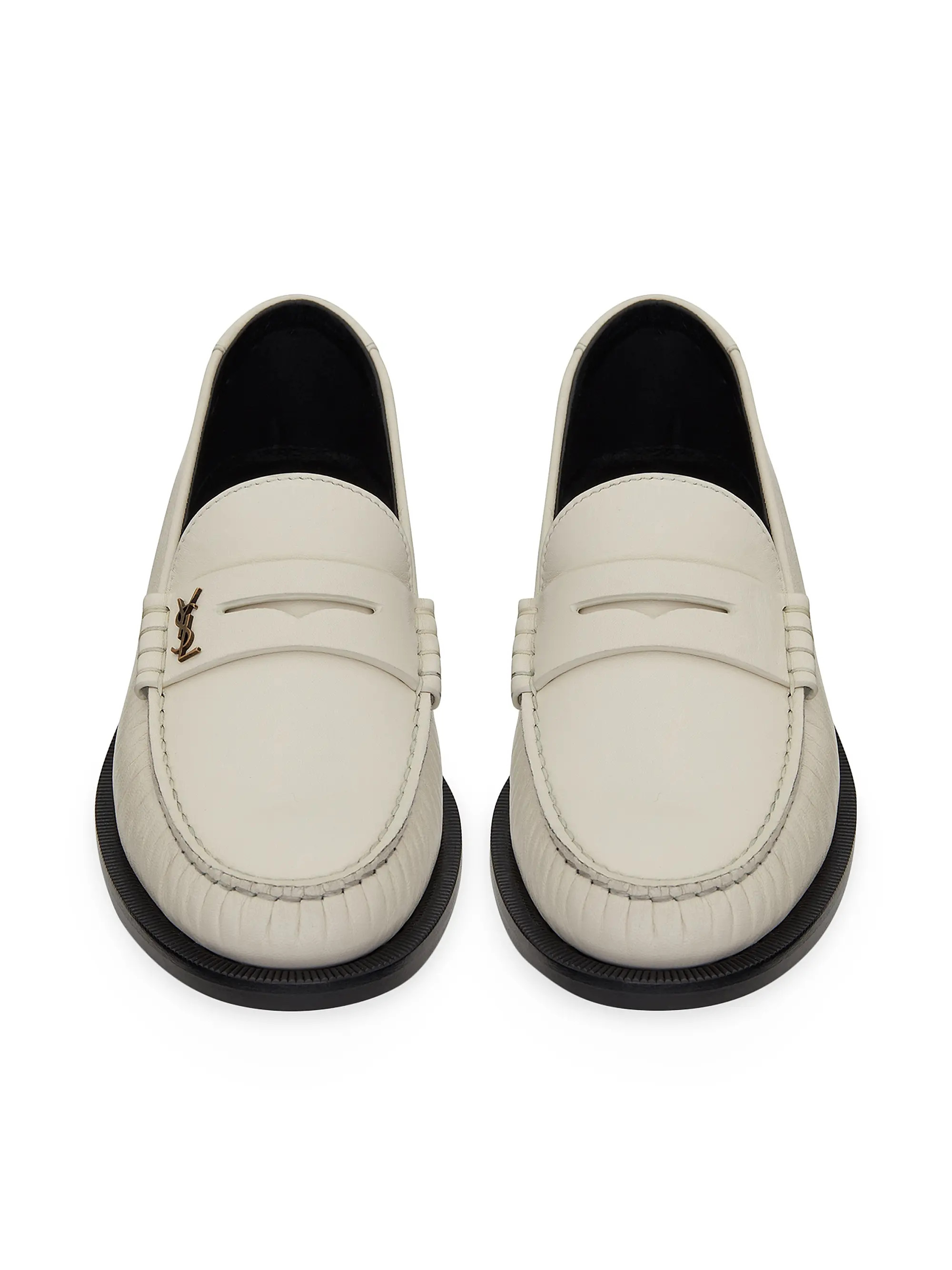 Le Loafer Monogram Penny Slippers In Smooth Leather | Saks Fifth Avenue