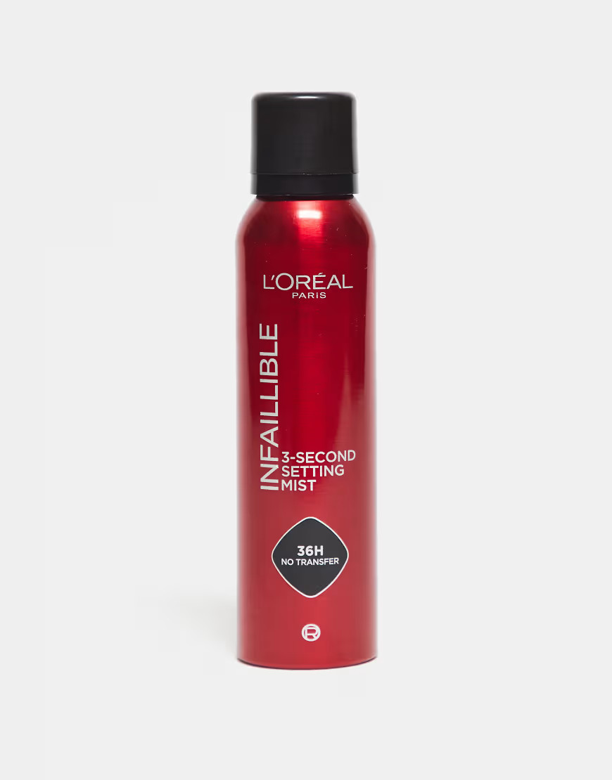 L'Oreal Paris Infallible 3-Second Makeup Setting Spray Mist 150ml XL-No colour | ASOS (Global)