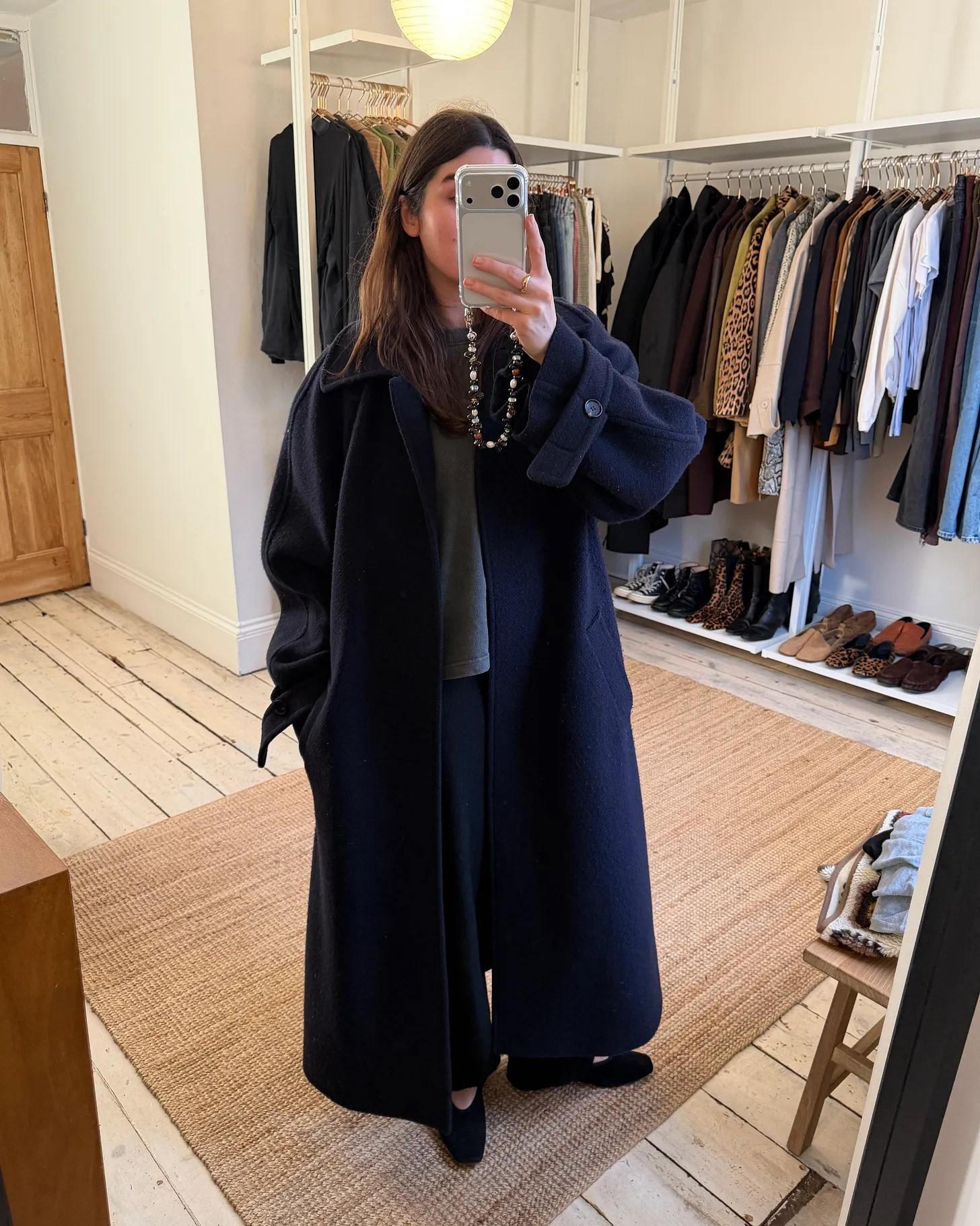 Outfits of the week - weekend vibes, oversized navy coat, Le Bon Shoppe sweatshirt and boiled wool trousers, similar items linked below

#LTKstyletip #LTKwinter