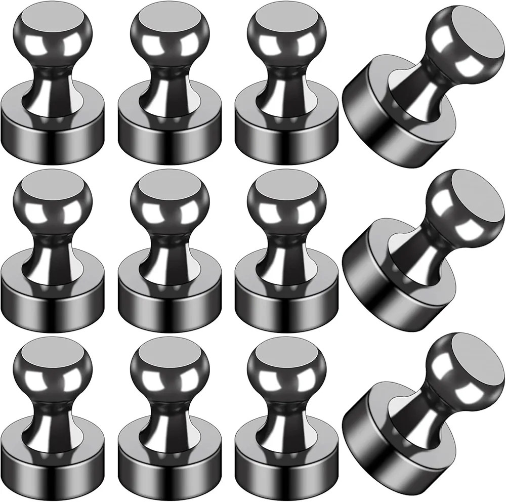LOVIMAG 12Pcs Black Fridge Magnets, Small and Strong Magnets for Whiteboard, Office, Classroom, M... | Amazon (US)
