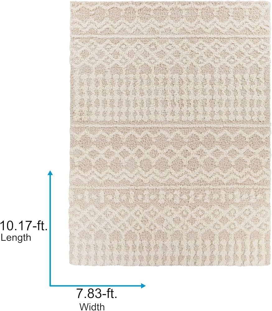 Artistic Weavers Hapsburg Moroccan Shag Area Rug, 7'10" x 10'2", Beige | Amazon (US)