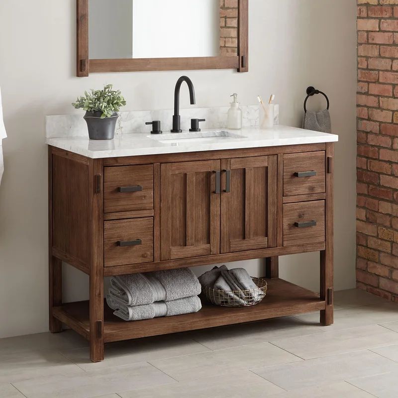 Morris Marble 49" Single Bathroom Vanity Set | Wayfair North America