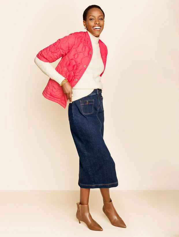 Denim Midi Skirt - Park Wash | Talbots