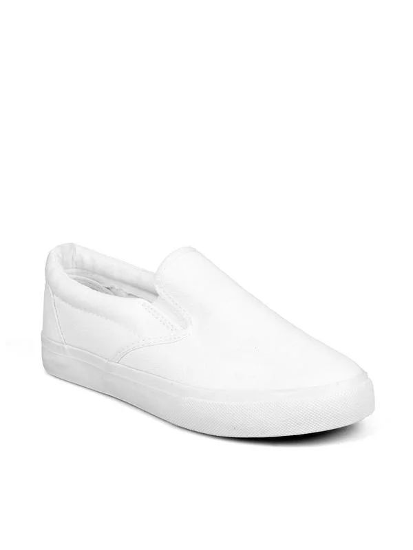 Nature Breeze Slip On Women's Canvas Sneakers in White | Walmart (US)