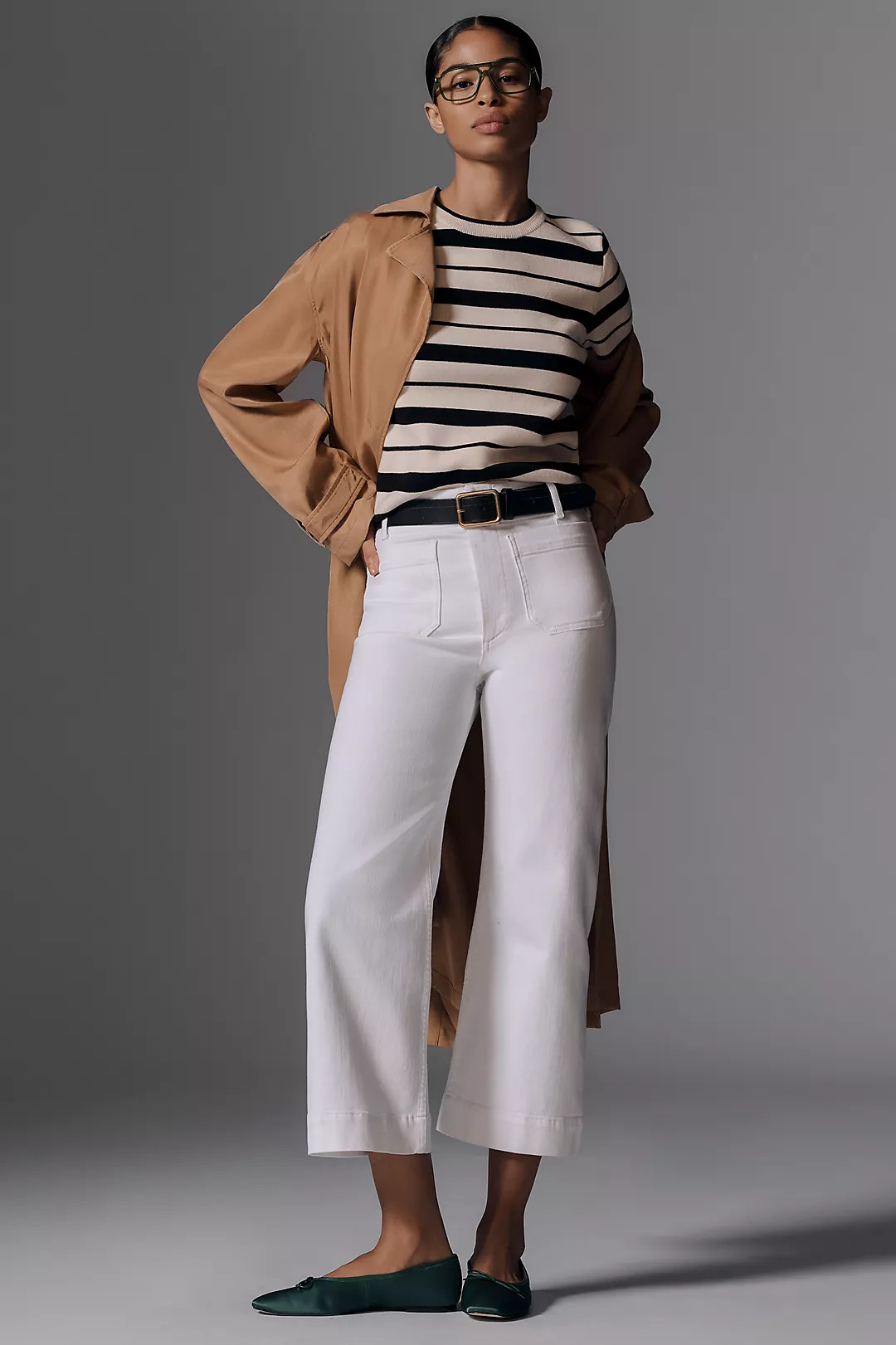 The Colette Cropped Wide-Leg Jeans by Maeve | Anthropologie (US)