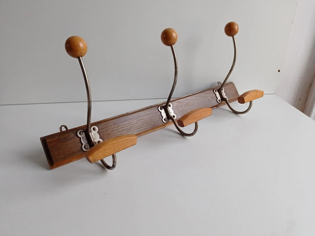 French Art Deco 3 Bentwood Style Hat and Coat Hooks on Plinth, Circa 1920s. - Etsy | Etsy (US)