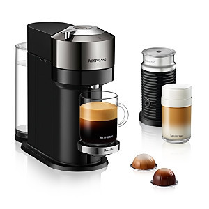 Nespresso Vertuo Next Deluxe by Breville with Aeroccino Milk Frother, Dark Chrome | Bloomingdale's (US)