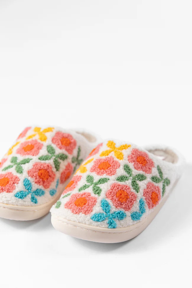 Floral Printed Slippers DOORBUSTER | Pink Lily