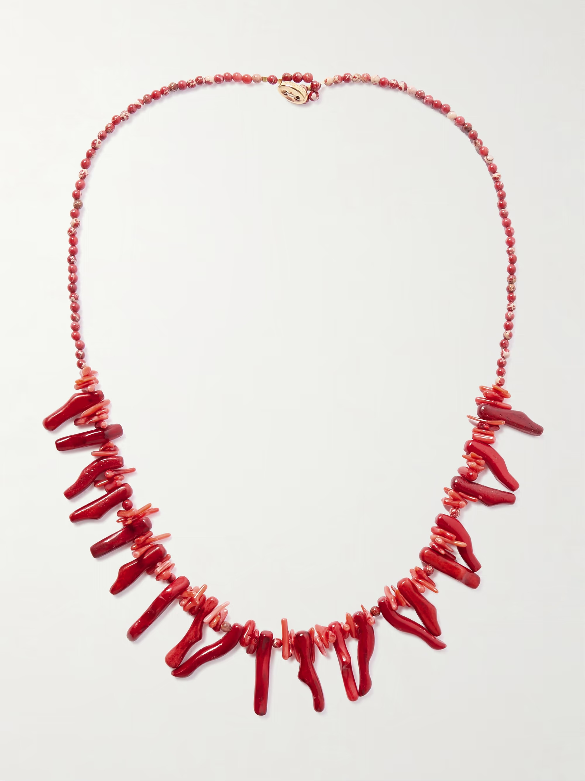 Jolana gold-tone jasper and bone necklace | NET-A-PORTER (US)