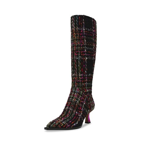 Betsey Johnson Women's Pamella Knee High Boot, Black Multi, 8.5 | Amazon (US)