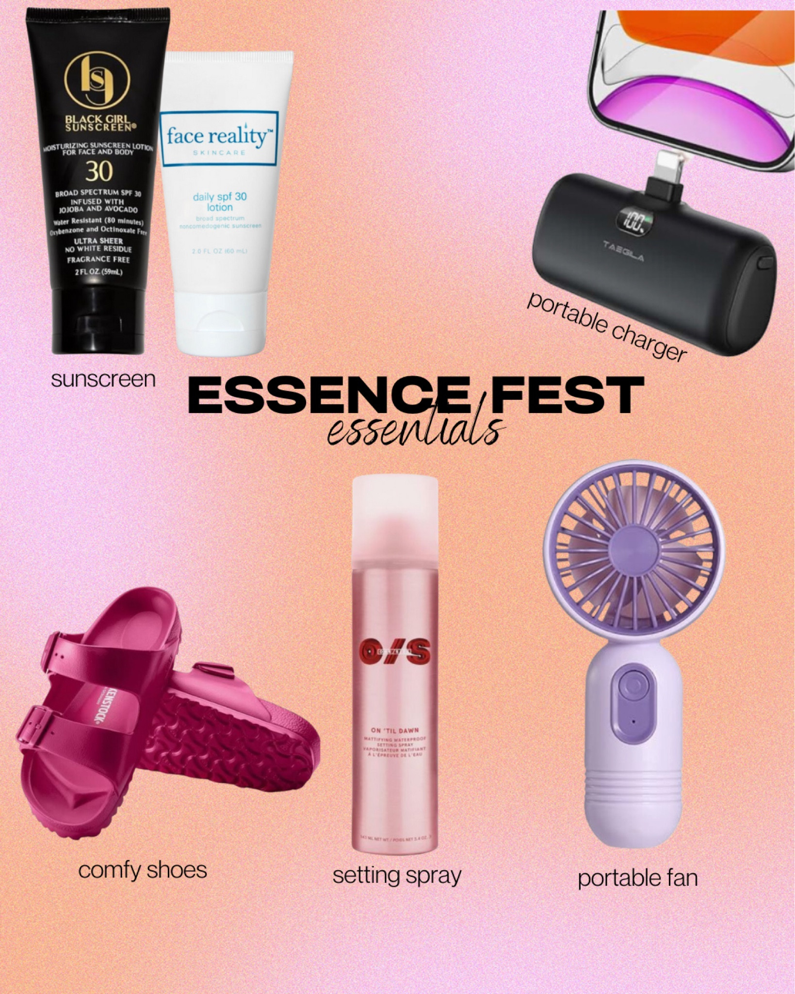 Essence Fest essentials to survive the weekend! 

#LTKTravel #LTKSeasonal #LTKFindsUnder50