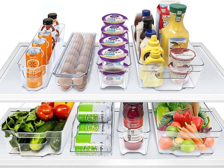 Sorbus Fridge Bins and Freezer Bins Refrigerator Organizer Stackable Food Storage Containers BPA-... | Amazon (US)