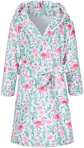 Funnycokid Girls Robes Plush Bathrobe Fleece Hooded Kids 4-14 Years | Amazon (US)