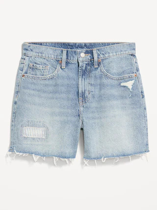 High-Waisted Baggy Jean Shorts -- 5-inch inseam | Old Navy (US)