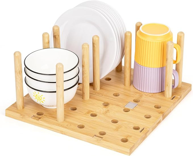 Peg Board Drawer Organizer for Kitchen | Kitchen Drawer Organizers for Dishes Plates Bowls Condim... | Amazon (US)