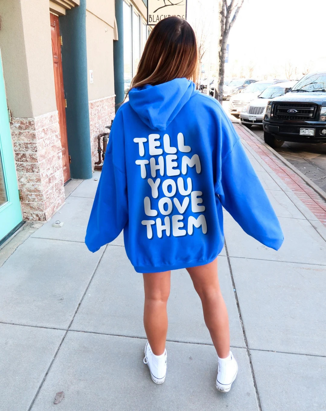 Tell Them You Love Them Sweatshirt, Gilden Unisex Oversized Hoodie, Outdoorsy Teenage Girl Sister... | Etsy (US)
