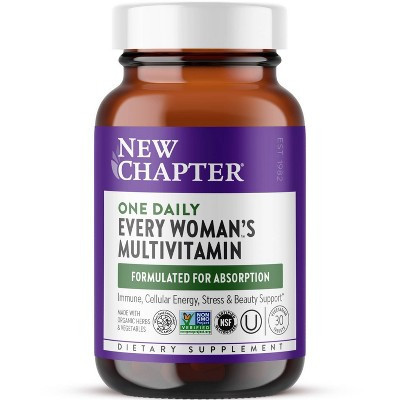 New Chapter Women's Multivitamin 18+, Every Woman's One Daily with Biotin, Methylfolate, Vitamin C, Vitamin D3, & Iron Tablets - 30ct | Target