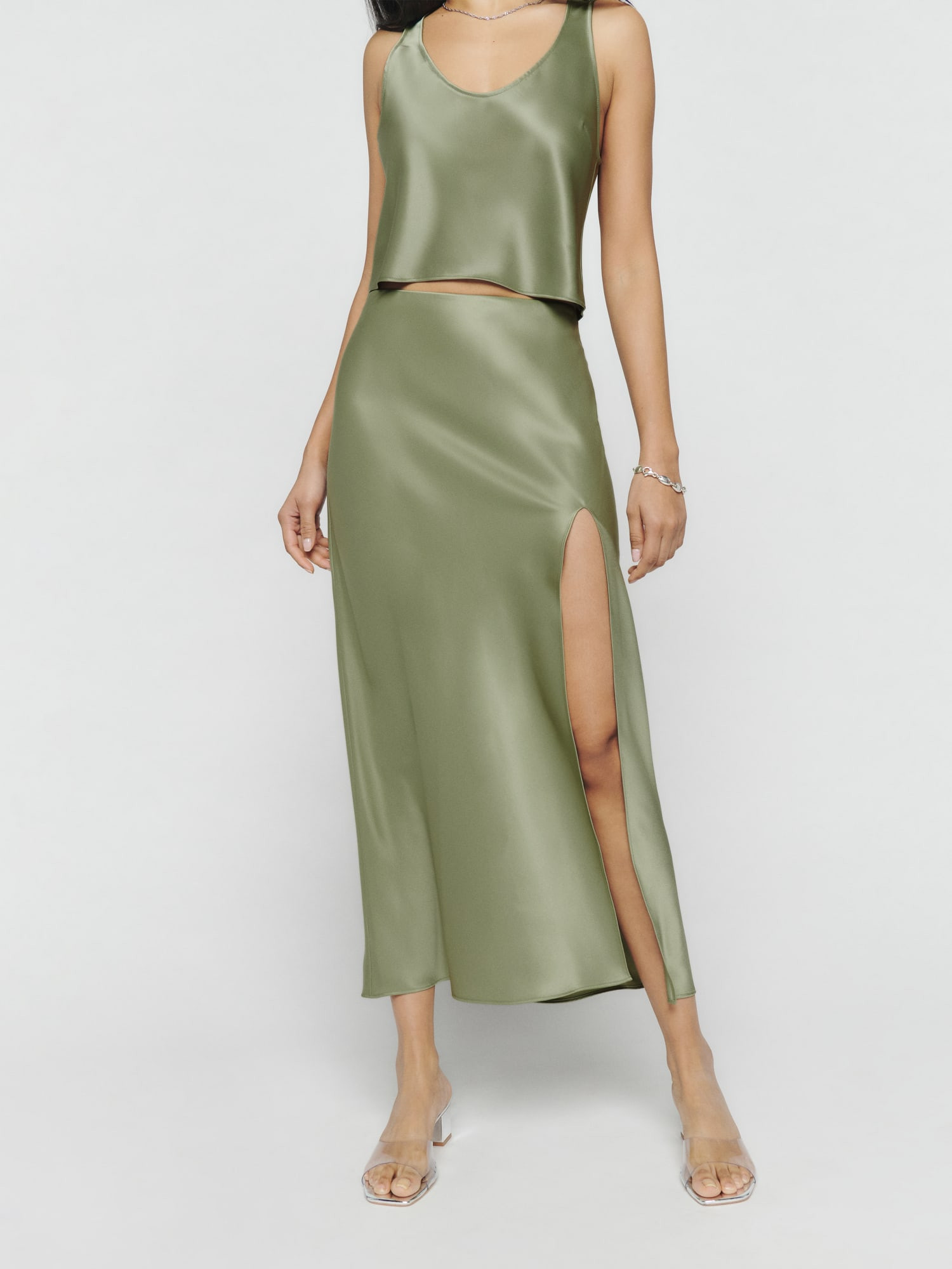 Kaia Satin Two Piece | Reformation (Global)