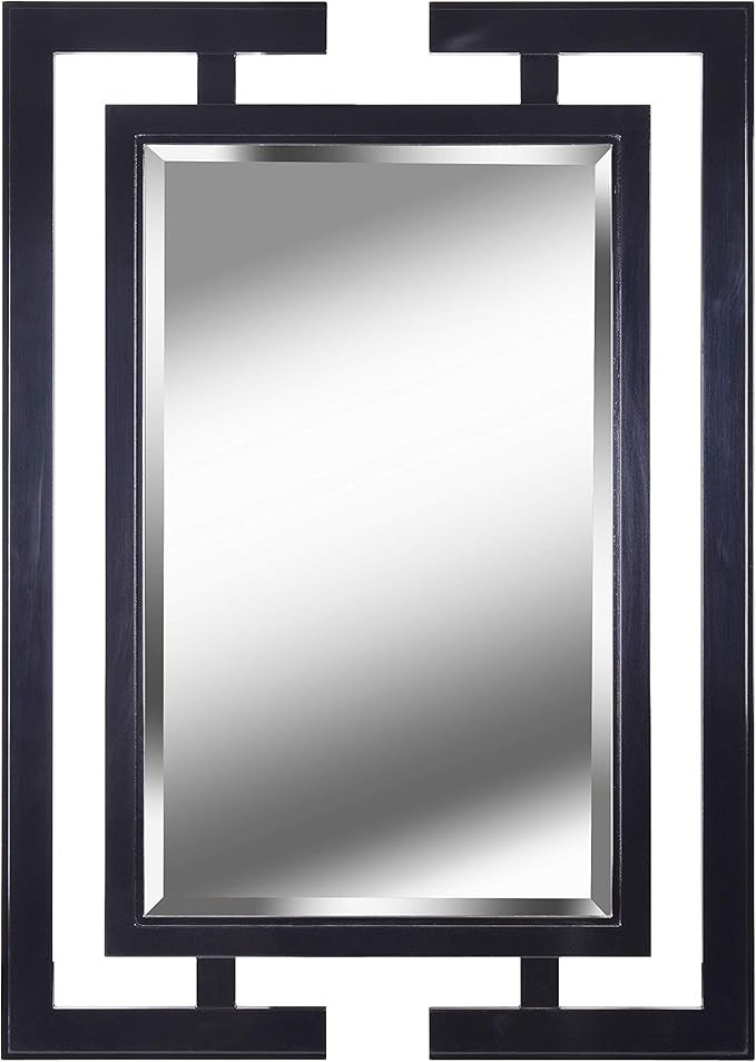 Kenroy Home Casual Wall Mirror ,41 Inch Height, 0.75 Inch Length, 29 Inch Width with Gloss Black | Amazon (US)