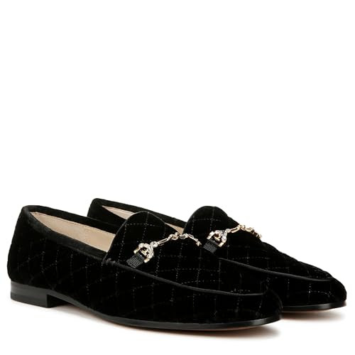 Sam Edelman Women's Loraine Regal Loafer Black Velvet 8.5 Medium | Amazon (US)