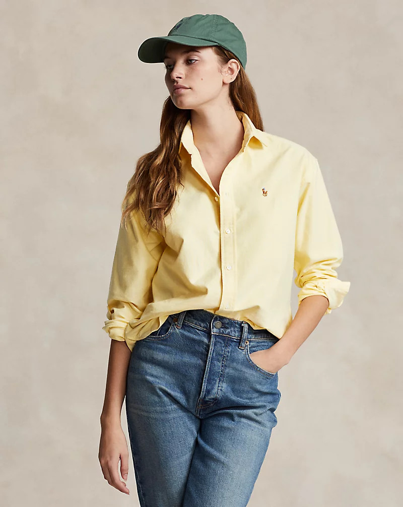 Relaxed Fit Cotton Oxford Shirt for Women | Ralph Lauren® UK | Ralph Lauren (UK)