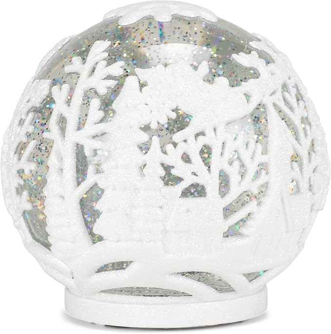 RAZ Imports 2021 Christmas Time in The Village 6.25" Town Scene Glitter Embossed Lighted Water Gl... | Amazon (US)