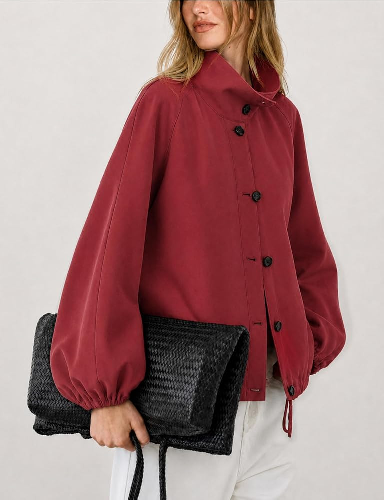Women Bomber Jacket Casual Windbreaker Coat Outwear with Pockets | Amazon (US)