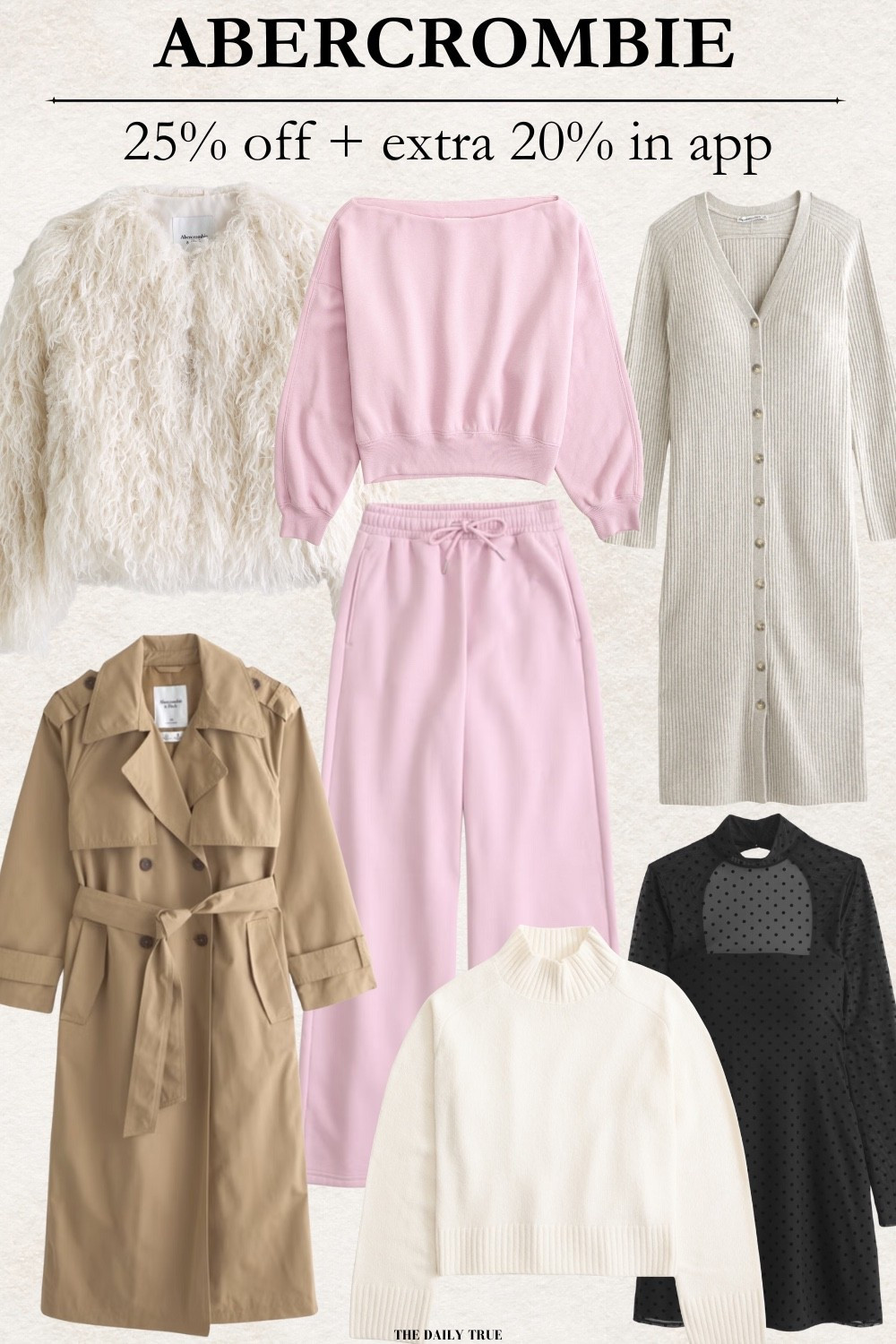 Sale on some Abercrombie faves 😍 25% off + extra 20% off in the app 😳  I’m definitely adding the faux fur coat to my cart!!

Abercrombie, trench coat, matching set, ribbed dress, sweater dress, sweater, comfy, holiday, polka dot, capsule

#LTKHoliday #LTKFindsUnder100 #LTKSaleAlert