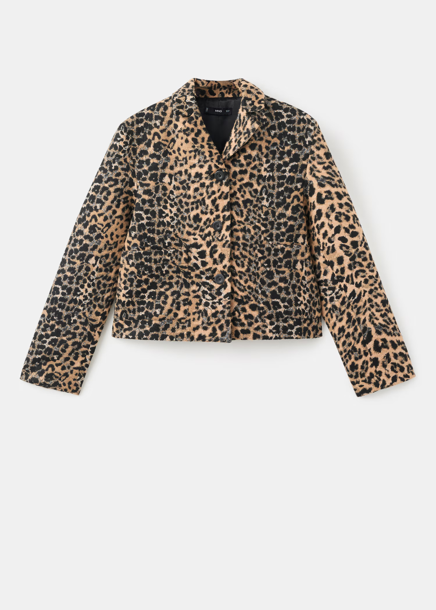 Leopard-print jacket with buttons - Women | MANGO USA | Mango (US/MX/AU)