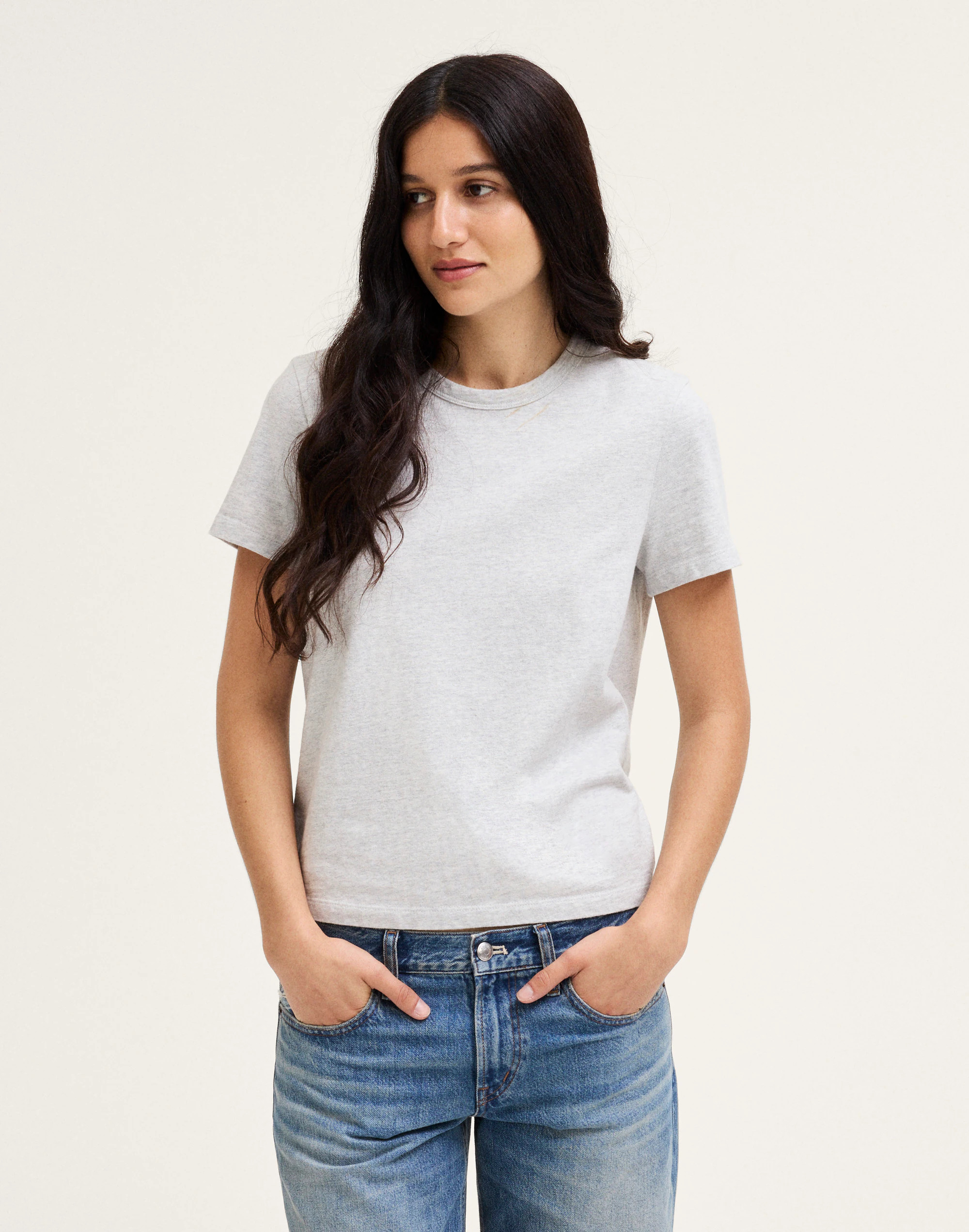 The Perfect Crewneck Tee in Allday Jersey | Madewell