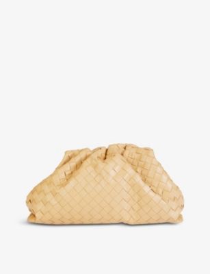 The Pouch medium intrecciato leather clutch bag | Selfridges