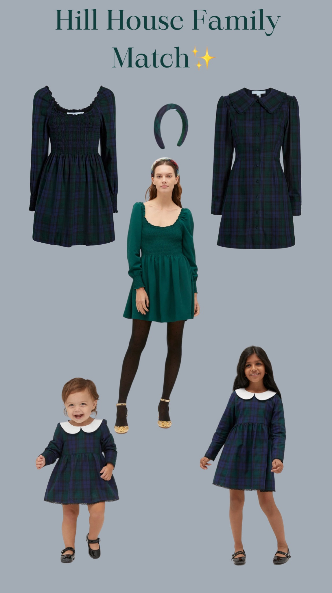 Family matching dresses from hill house new arrivals family photo styles black watch tartan smocked dresses 

#LTKfamily #LTKHoliday #LTKSeasonal