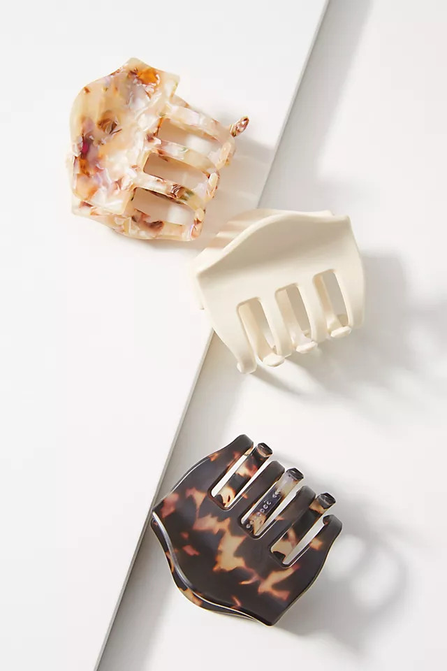 Scalloped Tortoise Hair Clip Set | Anthropologie (US)