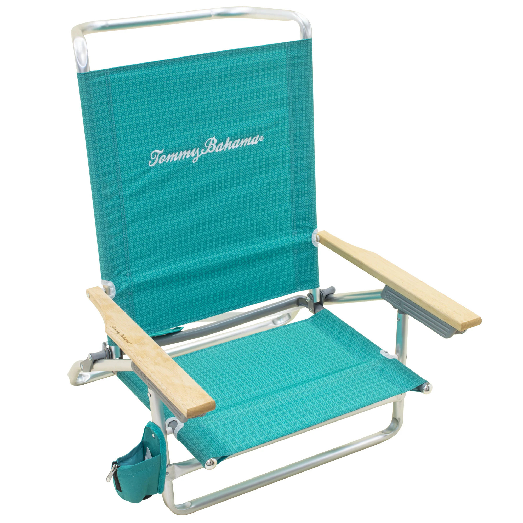Tommy Bahama Polyester 5 Position Lay Flat Folding Beach chair Adjustable and Carrying Strap/Handle Included one_size in Green | SC590TB-310LWPDQ4 | Lowe's