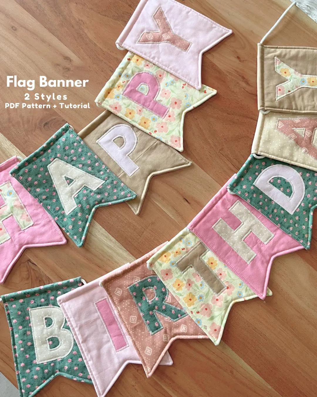Happy Birthday letter banner sewing pattern, Flag letter banner pattern, Fabric flag banner, Fabr... | Etsy (US)