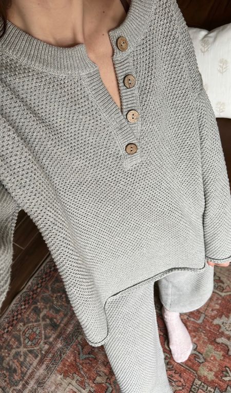 Favorite sweater set restocked in this color & a few more! I’m wearing an xs - I have it in this Heather grey color & Au Lait, both are such pretty neutrals

#LTKFind #LTKSeasonal