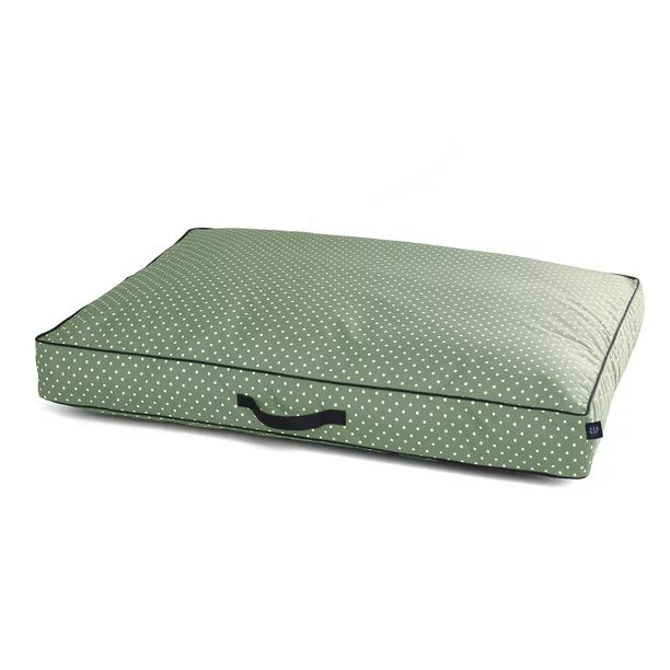 Gap Painted Dot Flat Pet Bed, Recycled Polyester with Zipper Closure Cover, Large 48"x36", Sage | Walmart (US)