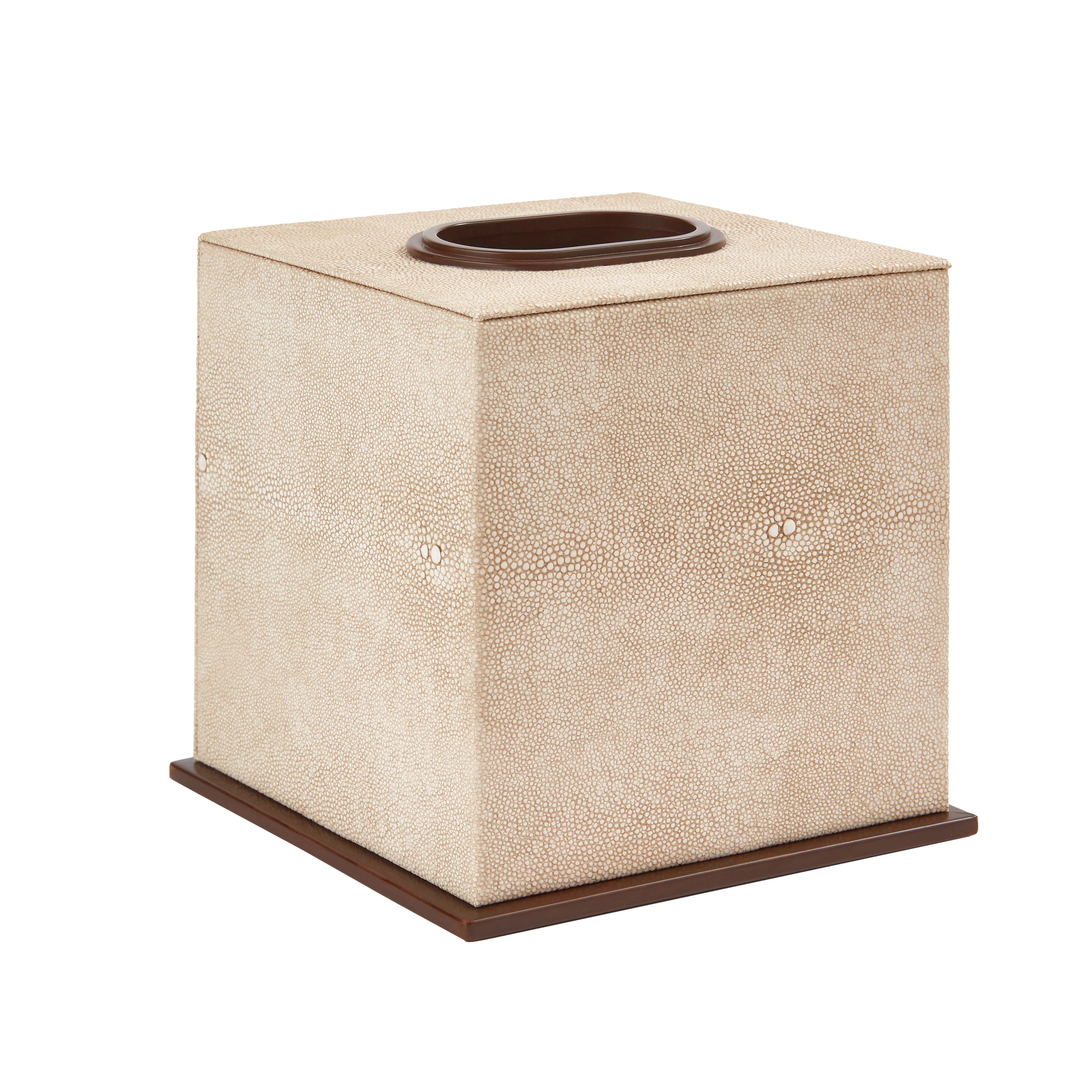 Ecru Faux Shagreen Tissue Box | Addison Ross US