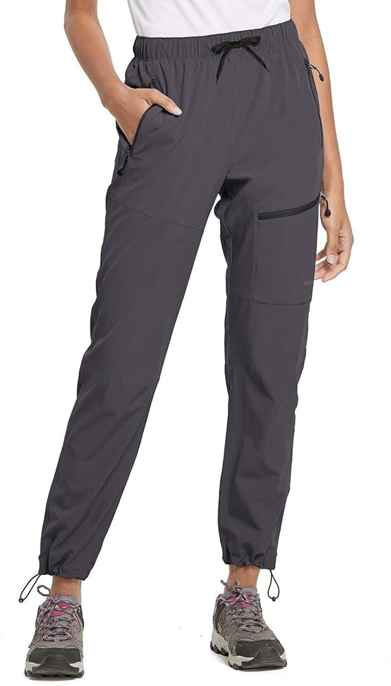 BALEAF Women's Hiking Cargo Pants Outdoor Lightweight Capris Water Resistant UPF 50 Zipper Pocket... | Amazon (US)