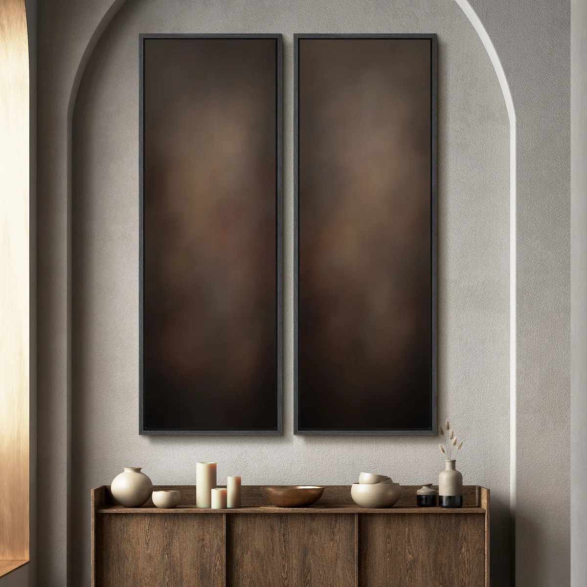 Ivy Bronx Vintage Landscape Wall Art - 20x60 inches Framed Canvas Set of 2 | Wayfair | Wayfair North America