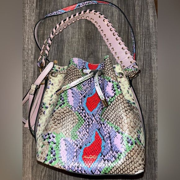 Multi Color Aldo snakeskin detailed bucket bag | Poshmark
