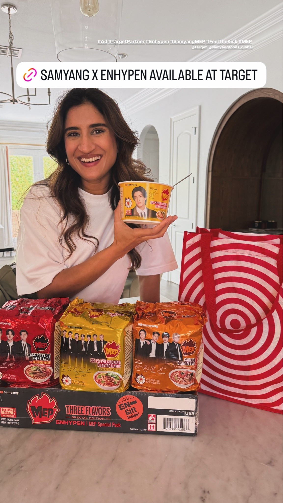 #Ad Run, don’t walk! Pick up your favorite Samyang Ramen flavors and add a little extra excitement to your next ramen night. And while you’re at it grab the variety pack and you’ll receive a gift with purchase. ￼
#Ad #TargetPartner #Enhypen #SamyangMEP #FeelTheKick #MEP
@Target @samyang_global