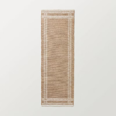 Border Plaid Handmade Jute Woven Area Rug Natural/Cream - Hearth & Hand™ with Magnolia | Target