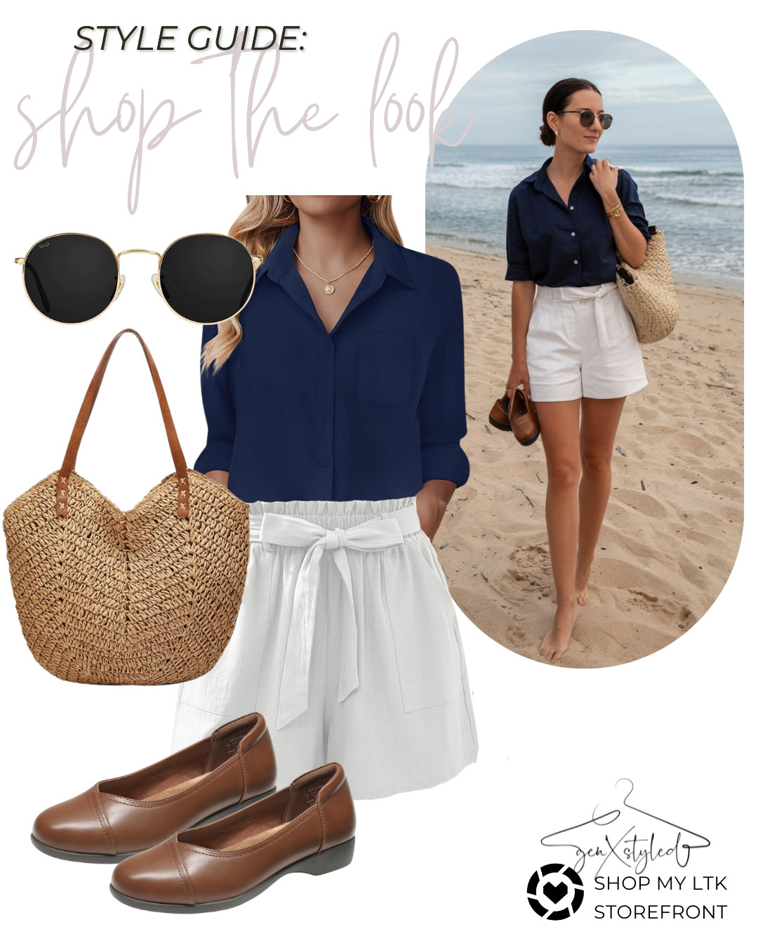 Looking for a fresh summer outfit idea? Try pairing a classic button-down shirt with white ribbon-tie shorts for a crisp, feminine twist on casual chic. Shop the look now! All from Amazon!  

 #LTKSummerEdit #LTKSeasonal #LTKStyleTip