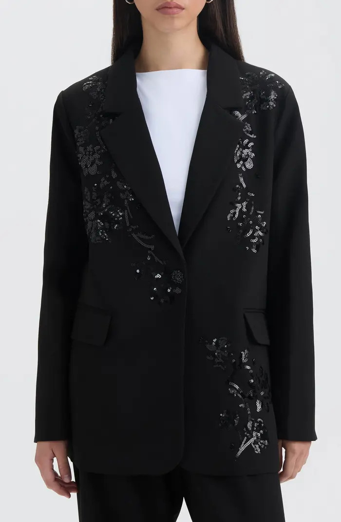 NVLT Sequin Embellished Single Button Blazer | Nordstromrack | Nordstrom Rack
